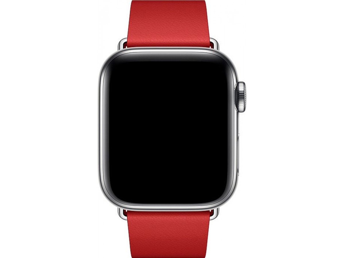 Ремешок кожаный Apple Watch 42/44мм Modern Buckle (красный)